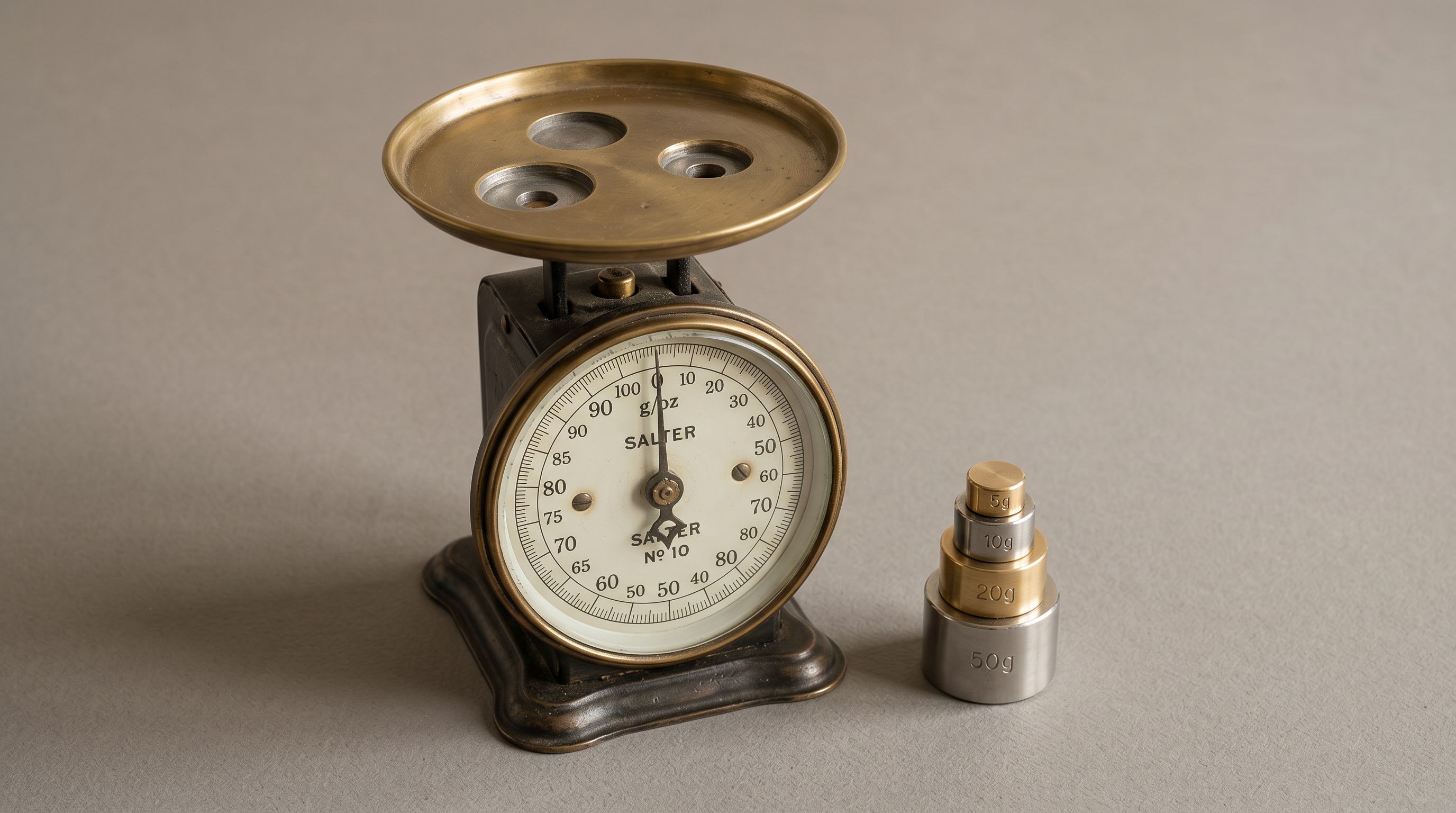 A precision postal scale with empty weight slots representing missing product data fields.